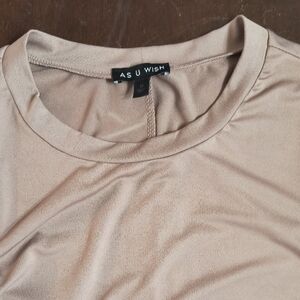 As U Wish Women's Tan Top